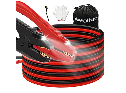 AWELTEC 6 كابلات توصيل بطول 16 قدم مع ضوء LED لشاحنة السيارة ذات الدفع الرباعي